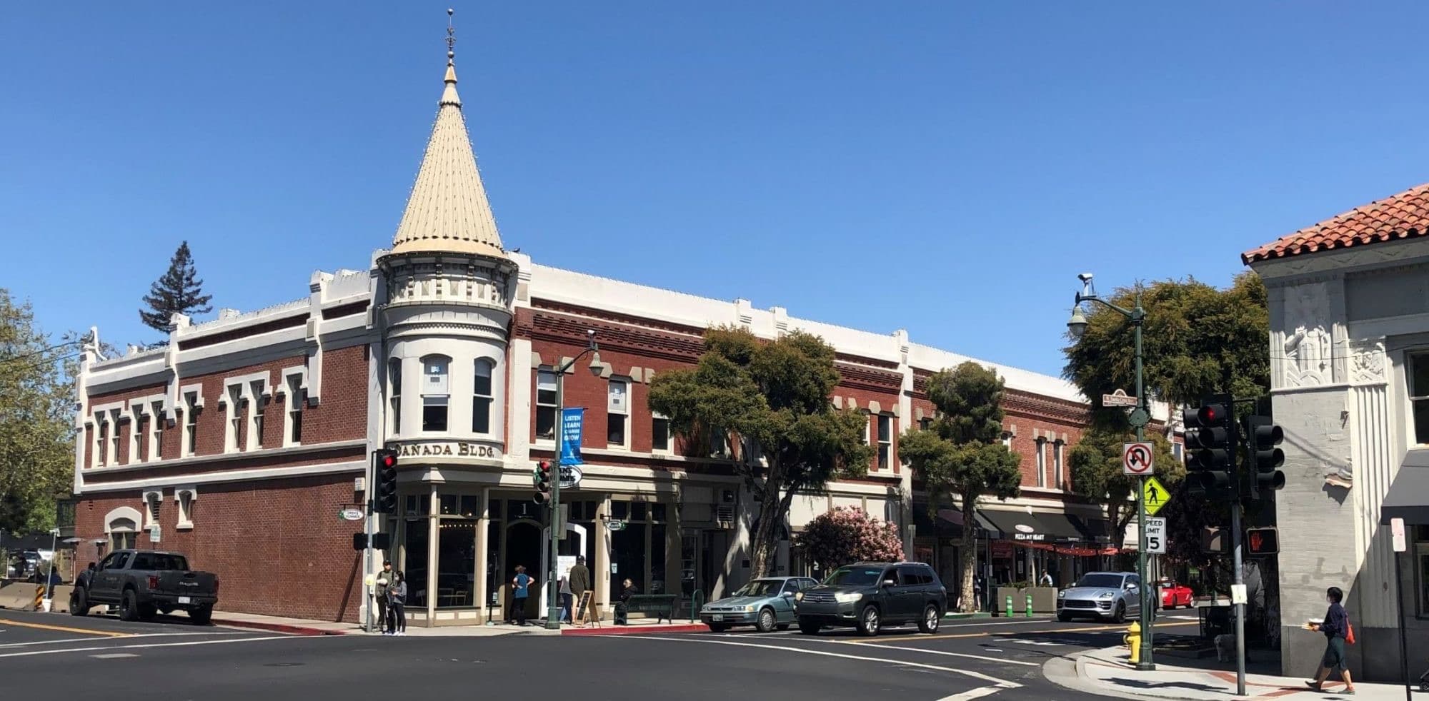 The historic Cañada Building on North Santa Cruz Avenue in downtown Los Gatos